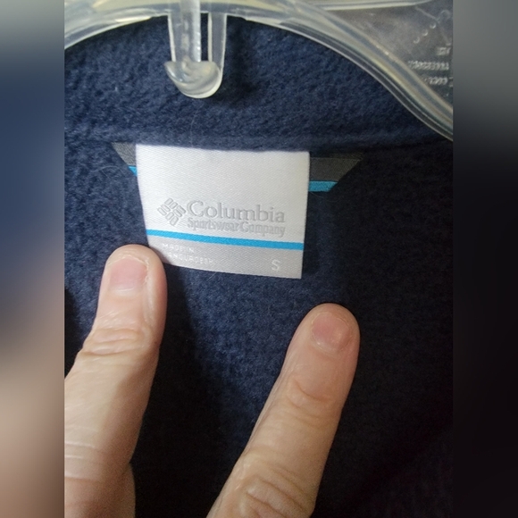 Men's Columbia Blue Fleece Jacket - Picture 3 of 11